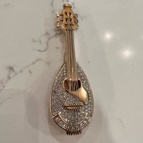 Swarovski RARE Vintage Limited Edition Retired Mandolin Brooch - Picture 5 of 12